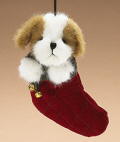 Jinglebeary Dog in Stocking Ornament