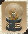 Yankee Doodlebear...Stars & Stripes Forever Water Globe